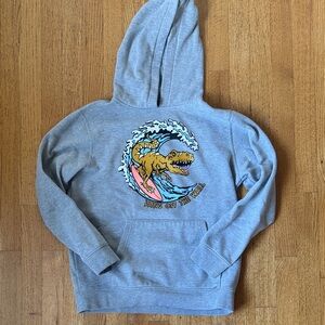 Vans Gray Hoodie with Dinosaur Graphic